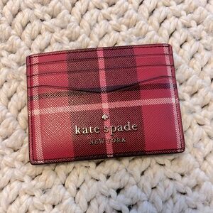Kate Spade Small Pink Plaid Wallet